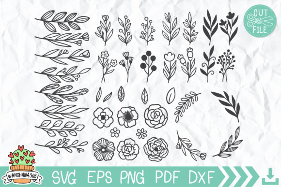 39 Hand Drawn Leaves and Floral