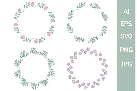 A Set of Cute Botanical Frames