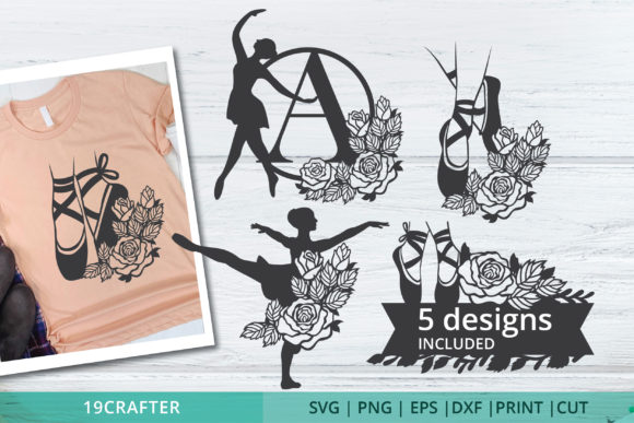 Ballet and Ballerina SVG Cut File Design