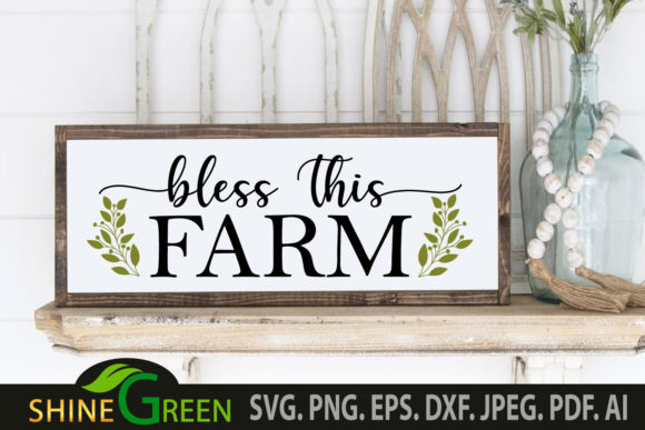 Bless This Farm – Floral Farmhouse Sign