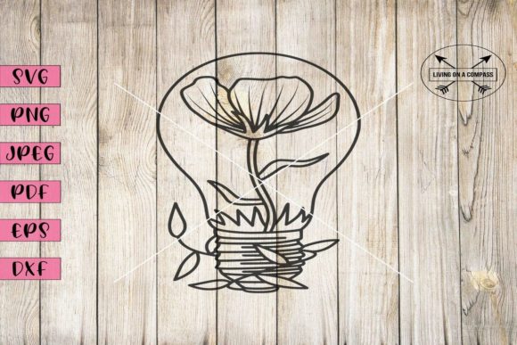 Floral Light Bulb Clipart