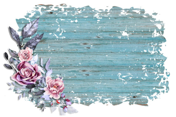 Flower Wood Sublimation Design