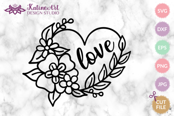 Love Floral Heart Wreath