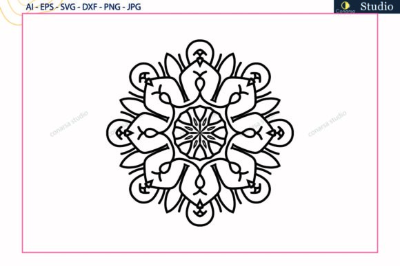 Mandala Flowers Floral SVG