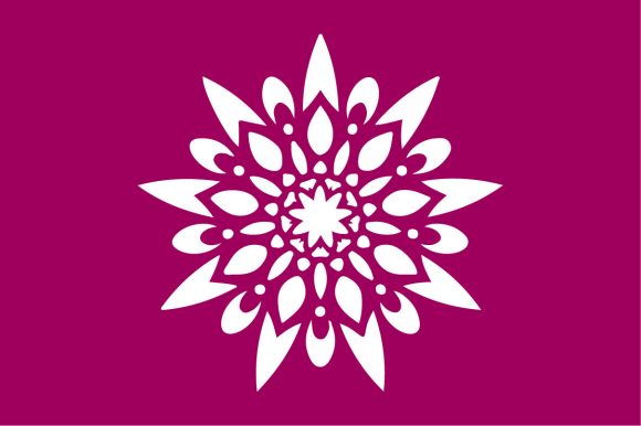 Mandala Stencil Floral Sketch Design