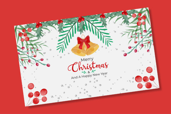 Merry Christmas Watercolor Background