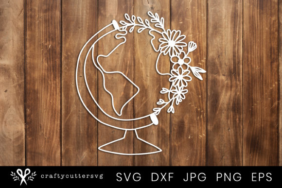 Paper Cut Design Floral Globe