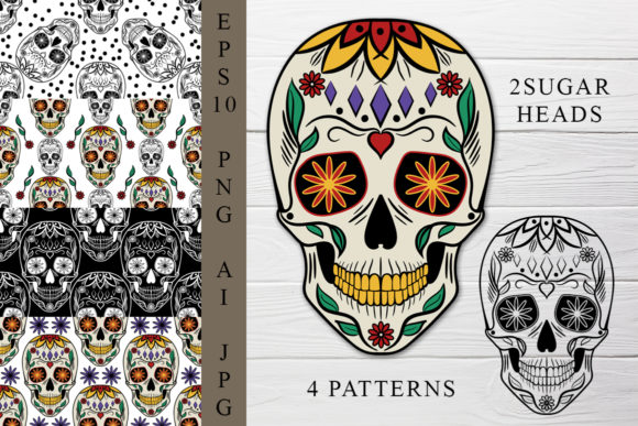 Sugar Heads: Skulls with Floral Ornament