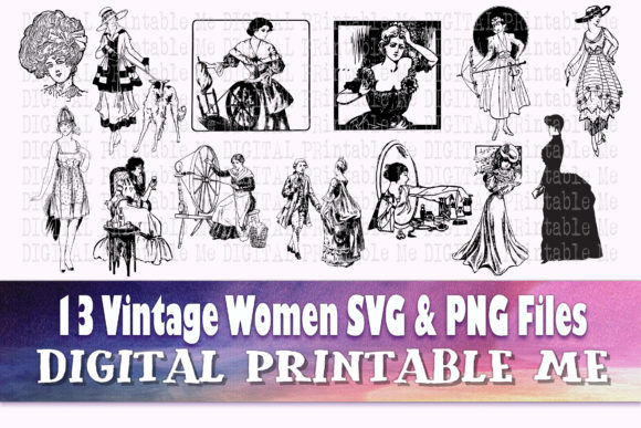 Vintage Woman SVG: Art Nouveau Lady Review