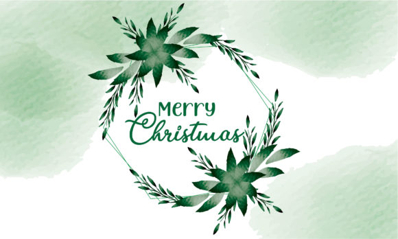 Watercolor Christmas Floral Illustration