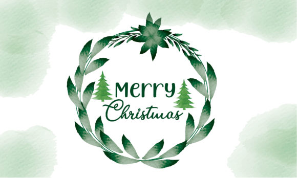 Watercolor Winter Wreath Floral