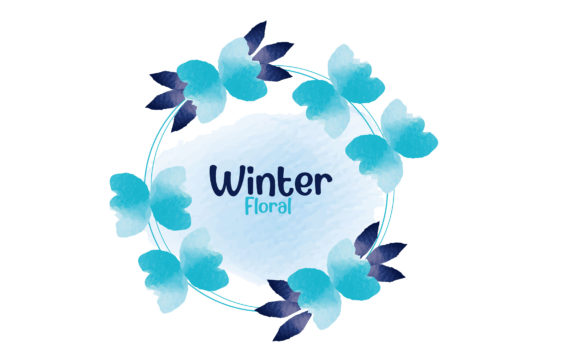 Winter Watercolor Floral Illustration